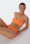 Haut de bikini bandeau rembourré bonnets souples bretelles variables orange - Mix & Match Reflections