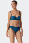 Bikini a fascia con ferretto, coppe morbide, spalline regolabili, a righe, slip midi con fianchi regolabili, acquario - Ocean Dive