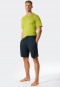 Bermuda shorts fine interlock palms dark blue - Mix & Relax