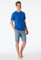 Bermudashorts Organic Cotton blaugrau gemustert - Mix+Relax