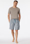 Bermudashorts Webware Organic Cotton Streifen blaugrau - Mix+Relax