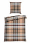 Bed linen 2-piece checkered beige - Feinbiber