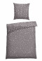 Bed linen 2-piece stars anthracite patterned - Feinbiber