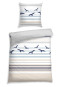 Bed linen renforcé birds navy striped - SCHIESSER Home