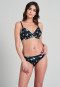 Bra without underwire padded black patterned - Invisible Soft