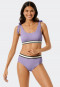 Bikini bustier top removable cups variable straps purple - California Dream