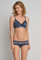 Bikini hipster sheer quality lace roses blue-gray - Aura