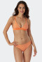 Bikini Triangel-Top herausnehmbare Cups variable Träger Streifen orange  - Mix & Match Reflections