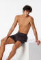 Boxershort fijne interlock met patroon antraciet/rood - Fine Interlock