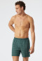 Boxershorts Feininterlock gemustert dunkelgrün - Fine Interlock