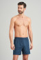 Boxer en jersey de coton bio à carreaux bleu/bleu nuit - Comfort Fit