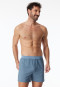 Boxershorts Organic Cotton gemustert blaugrau - Comfort Fit