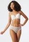 Underwire bra padded lace Lurex off-white - Glam Lace