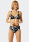 Underwire bikini adjustable straps midi bottom with slimming effect multicolored leaf print - Californian Safari