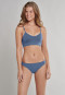Bustier with cups V-neck matte blue - Seamless Light