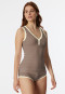 Chemisette taupe - Revival Agathe