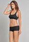 Bustier met cups dubbelrib racerback antraciet - Personal Fit Rippe