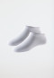 Socquettes pour femme lot de 2 coton bio blanc - 95/5