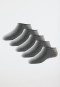 Women's sneaker socks pack of 5 stay fresh silver-gray heather - Bluebird