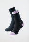 Chaussettes pour femme lot de 2 uni/rayé multicolore - Long Life Cool