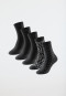 Women's socks 5-pack stay fresh solid/patterned black/white - Bluebird