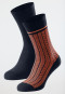 Herrensocken 2er-Pack nachtblau/ orange - Long Life Cool