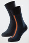 Herrensocken 2er-Pack Organic Cotton nachtblau/grünblau - 95/5