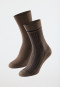Herrensocken 2er-Pack Pima Baumwolle havanna - Long Life Cool