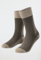 Herrensocken merzerisierte Baumwolle gerippt braungrau - selected! premium