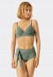 High-waisted bikini bottoms lined sash khaki - California Dream