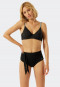 High-waisted bikini bottoms lined sash black - California Dream