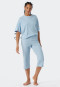 Pantalon 3/4 interlock coton bio effet côtelé air - Mix+Relax