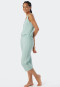 Pants 3/4-length interlock organic cotton ribbed look mint - Mix+Relax