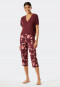 Pants 3/4-length modal pockets floral print multicolored - Mix & Relax