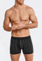 Boxer briefs fine rib double pack with fly black striped - Original Classics