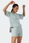 Hose kurz Interlock Organic Cotton Rib-Optik mint - Mix+Relax