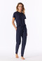 Lange manchetten broek diep blauw - Mix+ Relax