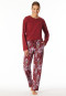 Hose lang dunkelrot gemustert - Mix+Relax