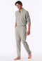 Pantaloni lunghi a costine sottili, jacquard, color taupe brillante - Mix+Relax