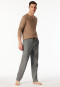 Hose lang Flanell dunkelgrau-meliert - Mix+Relax
