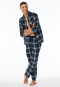 Hose lang Flanell Karos nachtblau - Mix+Relax