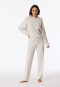 Pantaloni lunghi in Interlock di cotone biologico in tonalità sabbia - Mix+Relax