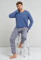 Pants long denim blue patterned - Mix + Relax