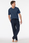 Long midnight blue striped pants - Mix+Relax