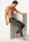 Pantaloni lunghi in cotone biologico di colore verde screziato - Essentials