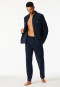 Pantaloni lunghi in velluto blu notte - Mix+ Relax
