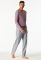 Lange geweven broek blauw gestreept - Mix+ Relax