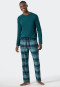 Hose lang Webware kariert mineral/blau - Mix+Relax