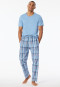 Hose lang Webware pacific blue kariert - Mix+Relax