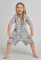 Jumpsuit kurz Interlock unisex Kapuze Sprechblasen grau meliert - Mix & Relax